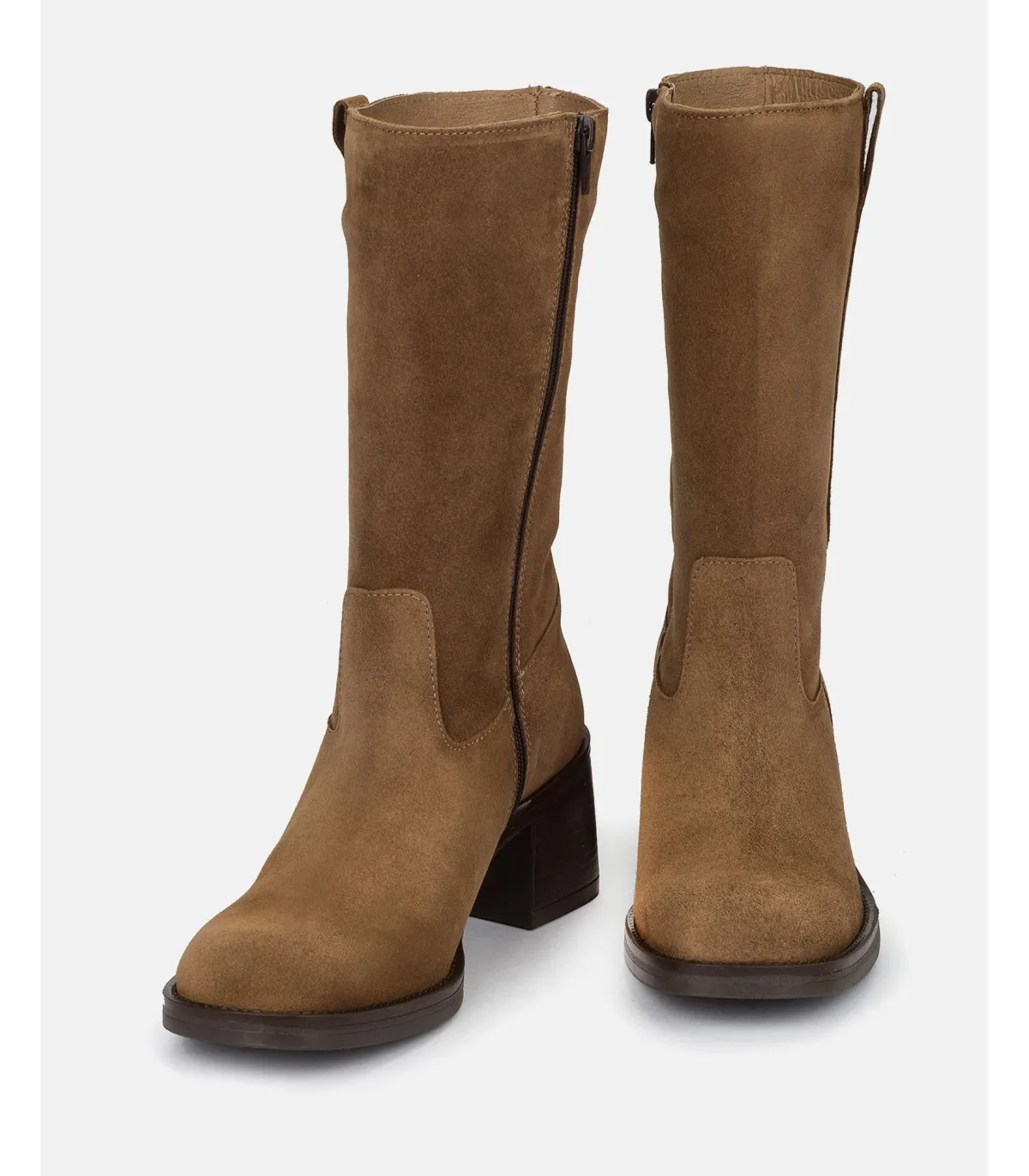 BOTA DE TACóN LANDAS003 MARRON