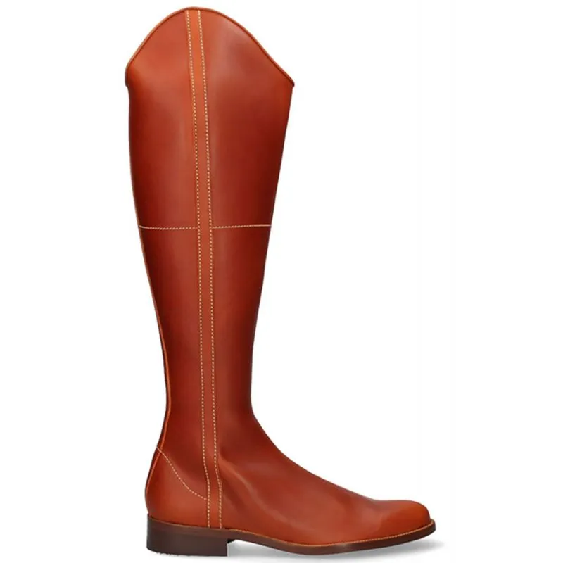 Bota hípica cremallera avellana
