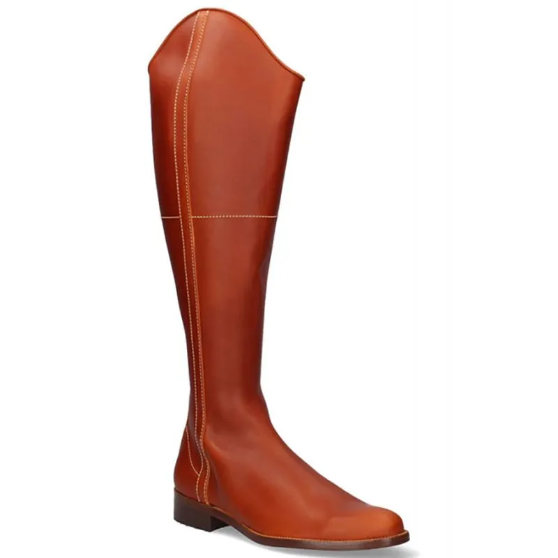 Bota hípica cremallera avellana