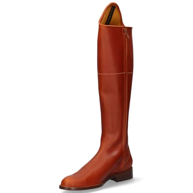 Bota hípica cremallera avellana
