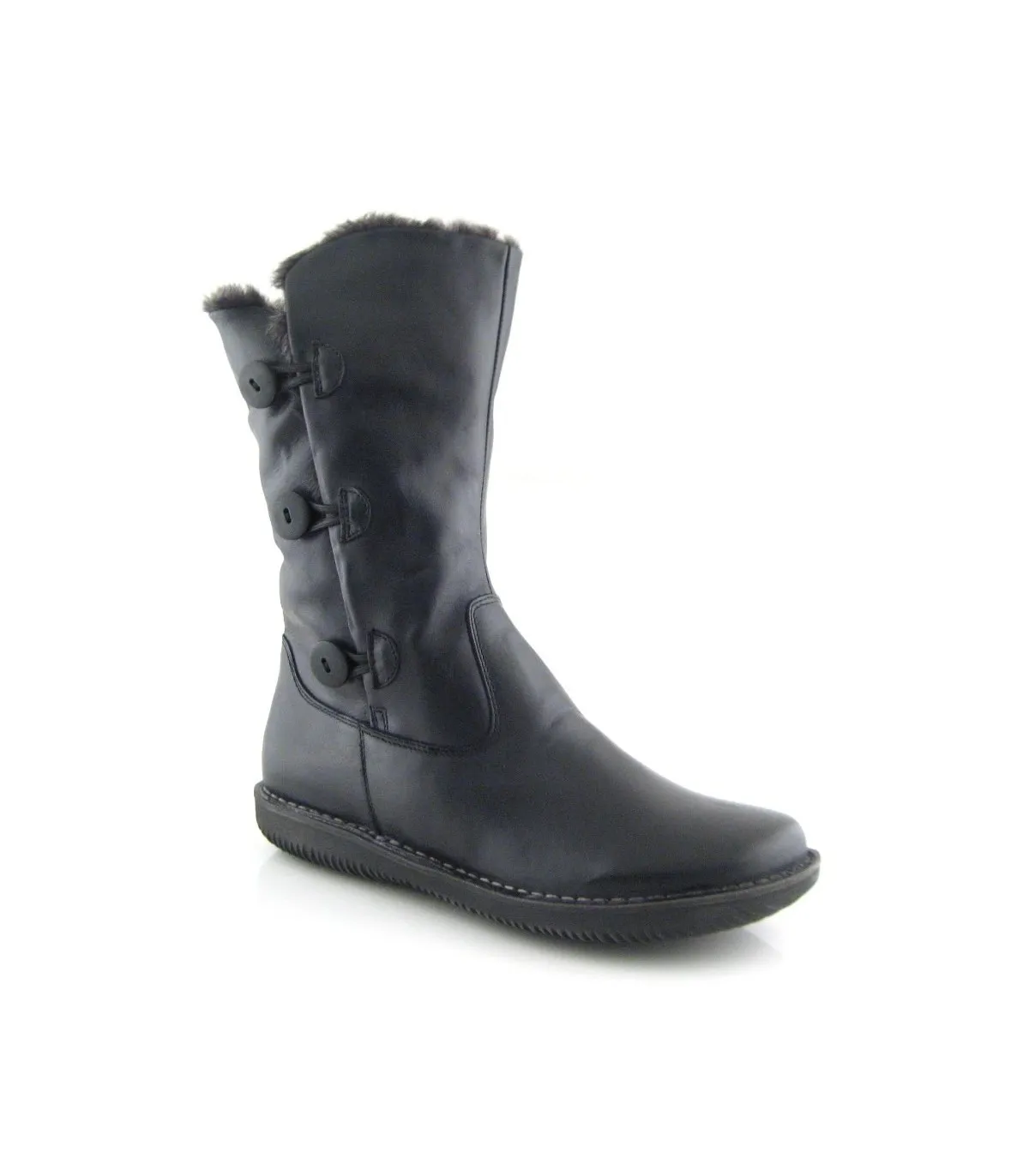 Bota negra para mujer