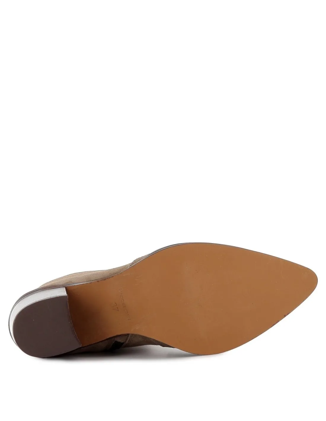 Bota tejana piel camel serraje tacón mujer ALPE
