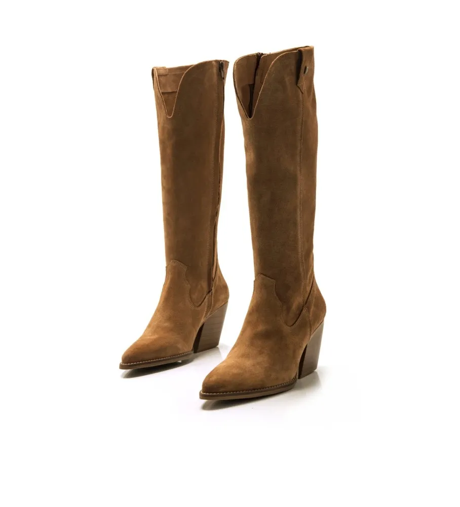 BOTAS DE PIEL MISSOURI MARRóN ALTURA TACóN 5CM