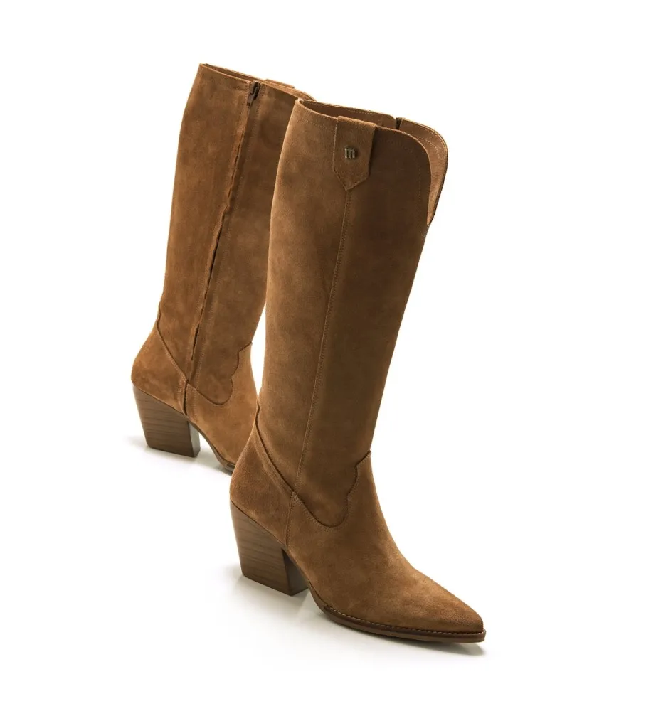 BOTAS DE PIEL MISSOURI MARRóN ALTURA TACóN 5CM