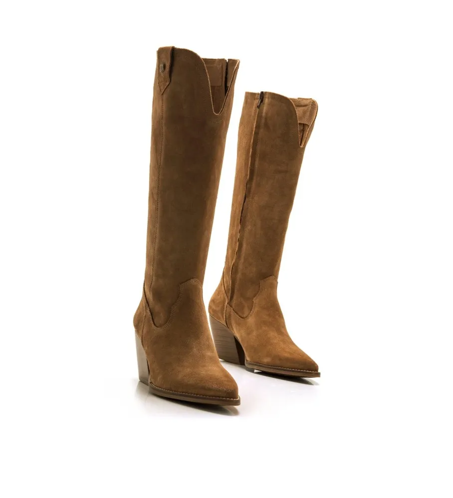 BOTAS DE PIEL MISSOURI MARRóN ALTURA TACóN 5CM