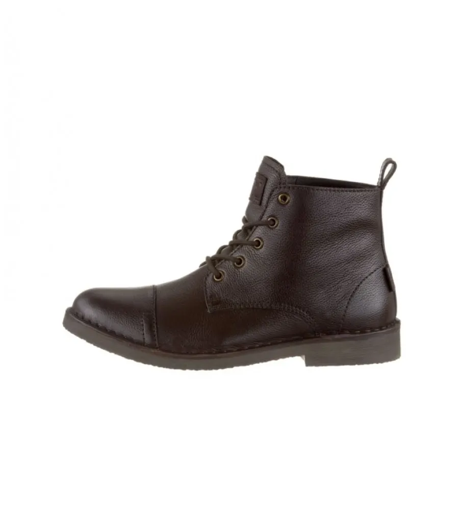 Botas de piel Track marrón