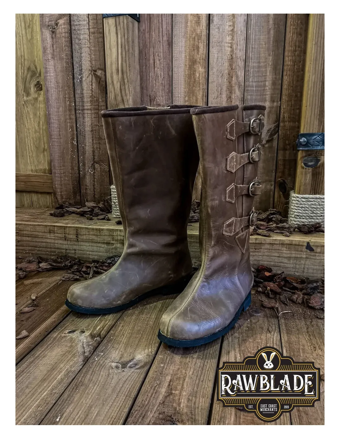 BOTAS MEDIEVALES DUNCAN PUNTA REDONDA  MARRONES