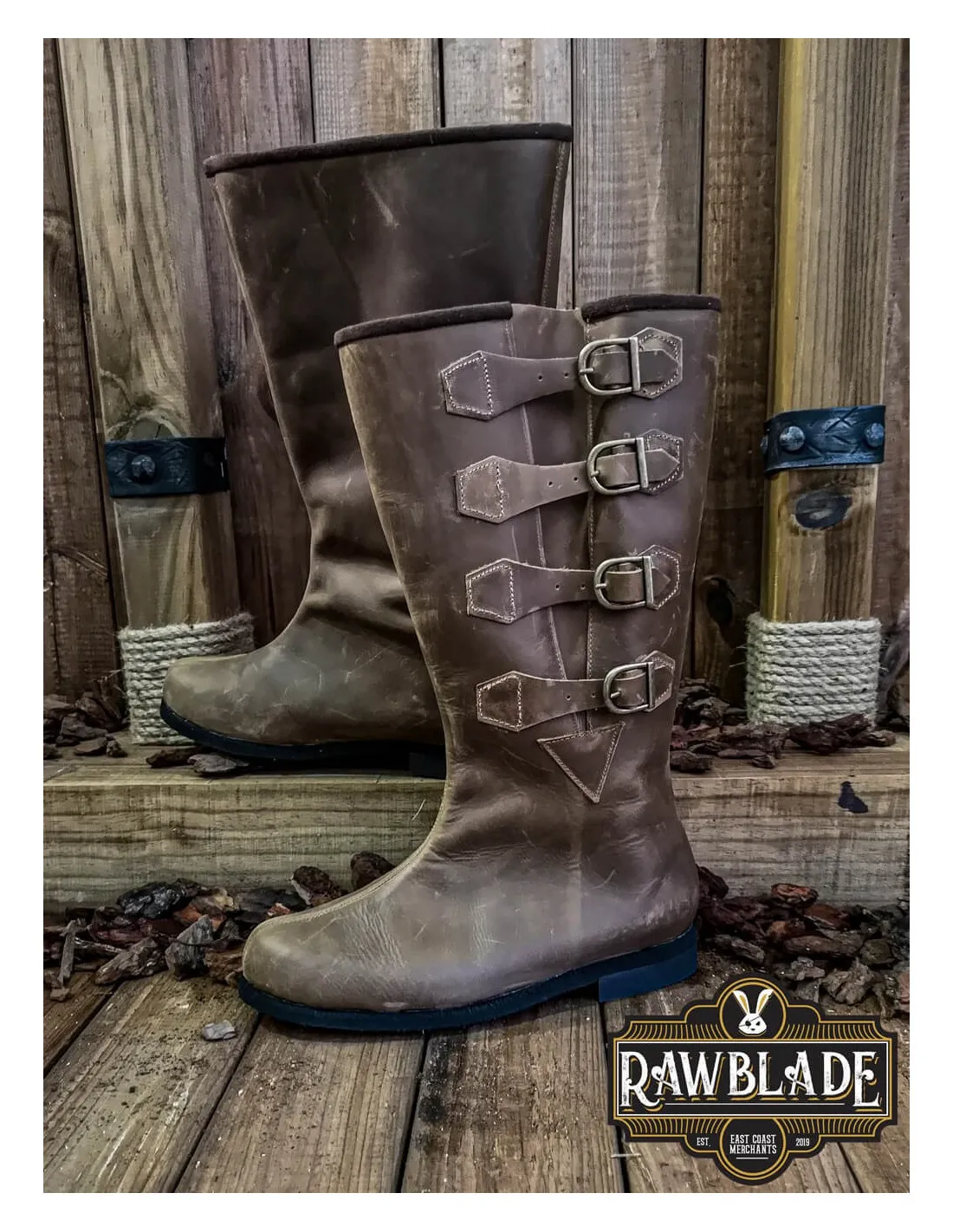 BOTAS MEDIEVALES DUNCAN PUNTA REDONDA  MARRONES