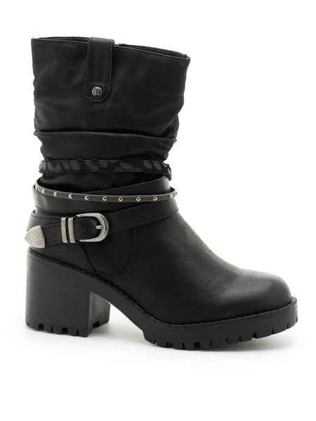 botas mtng glass negras para mujer