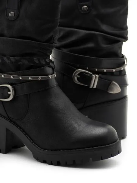 botas mtng glass negras para mujer