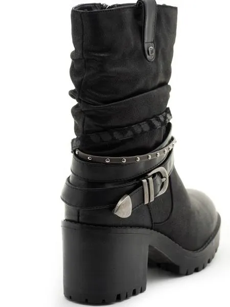 botas mtng glass negras para mujer
