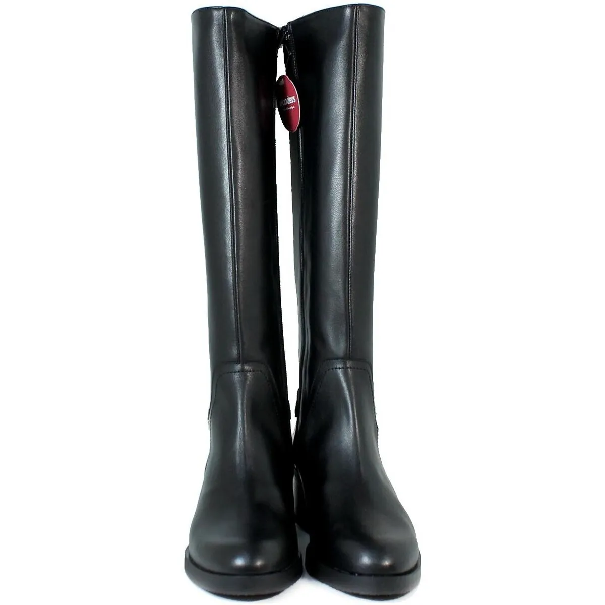 BOTAS MUJER TACÓN ANCHO  ISY G6233 NEGRO
