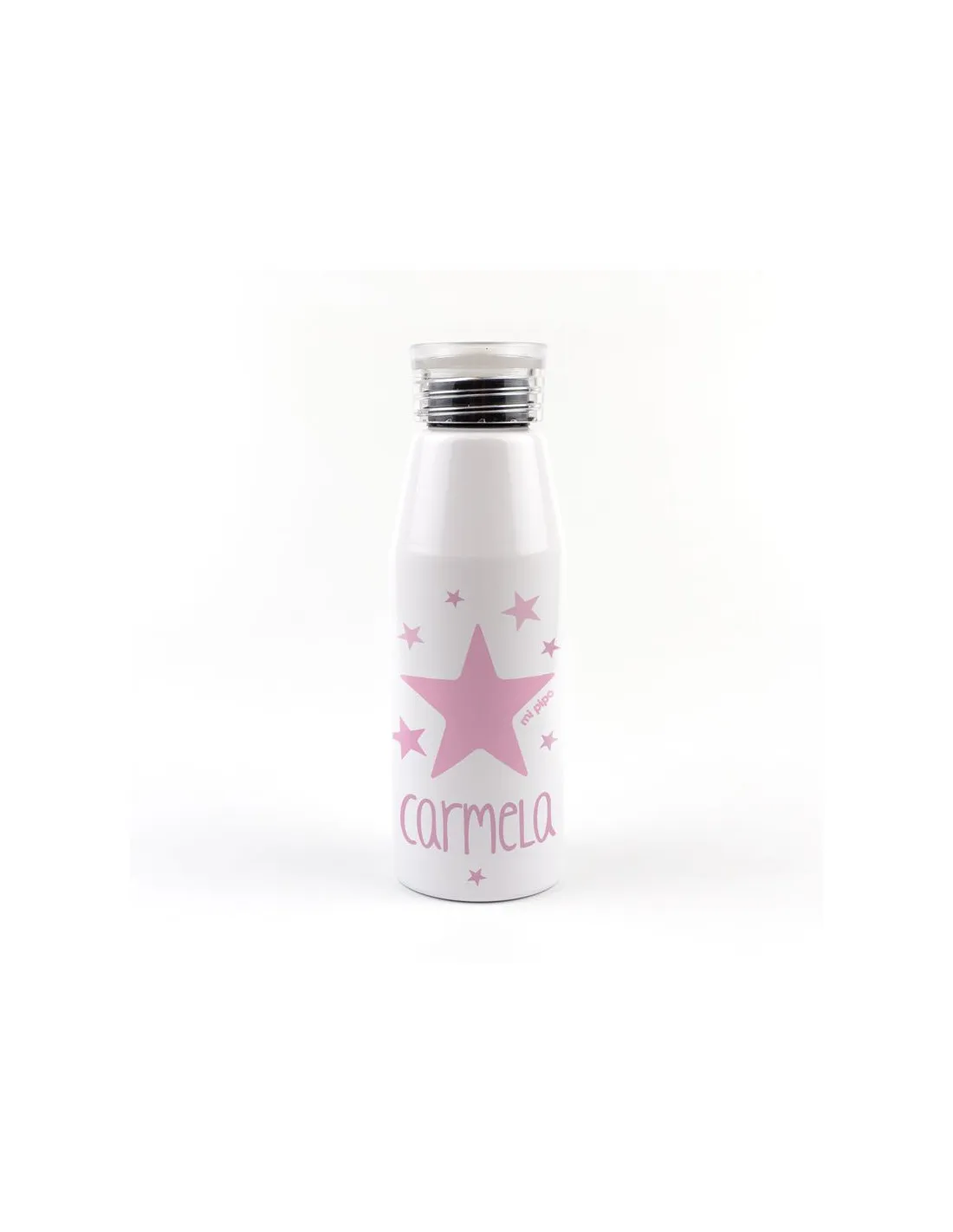 Botella Aluminio Estrella rosa Soft 500ml Personalizada de Mi Pipo