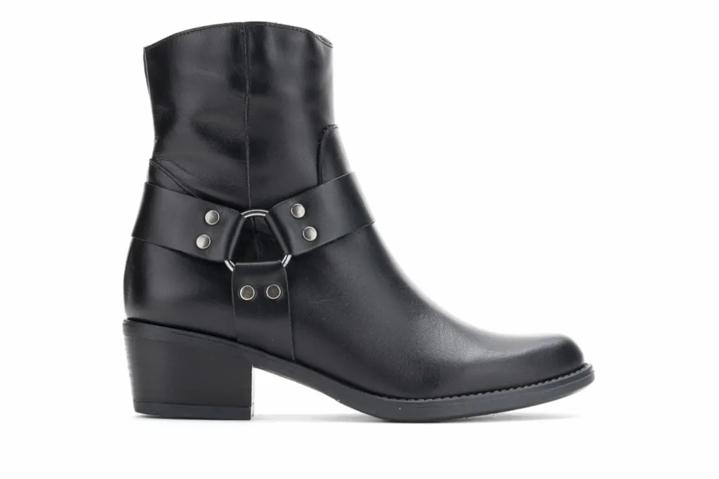 BOTIN COWBOY PIEL NEGRA PISO DAKOTA