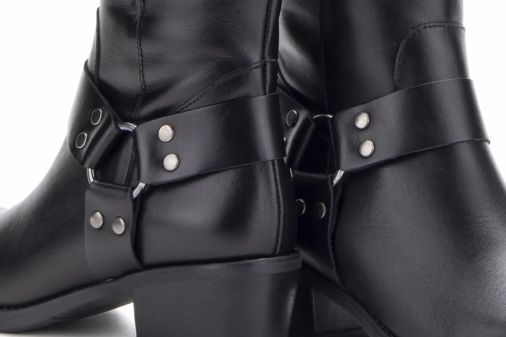 BOTIN COWBOY PIEL NEGRA PISO DAKOTA