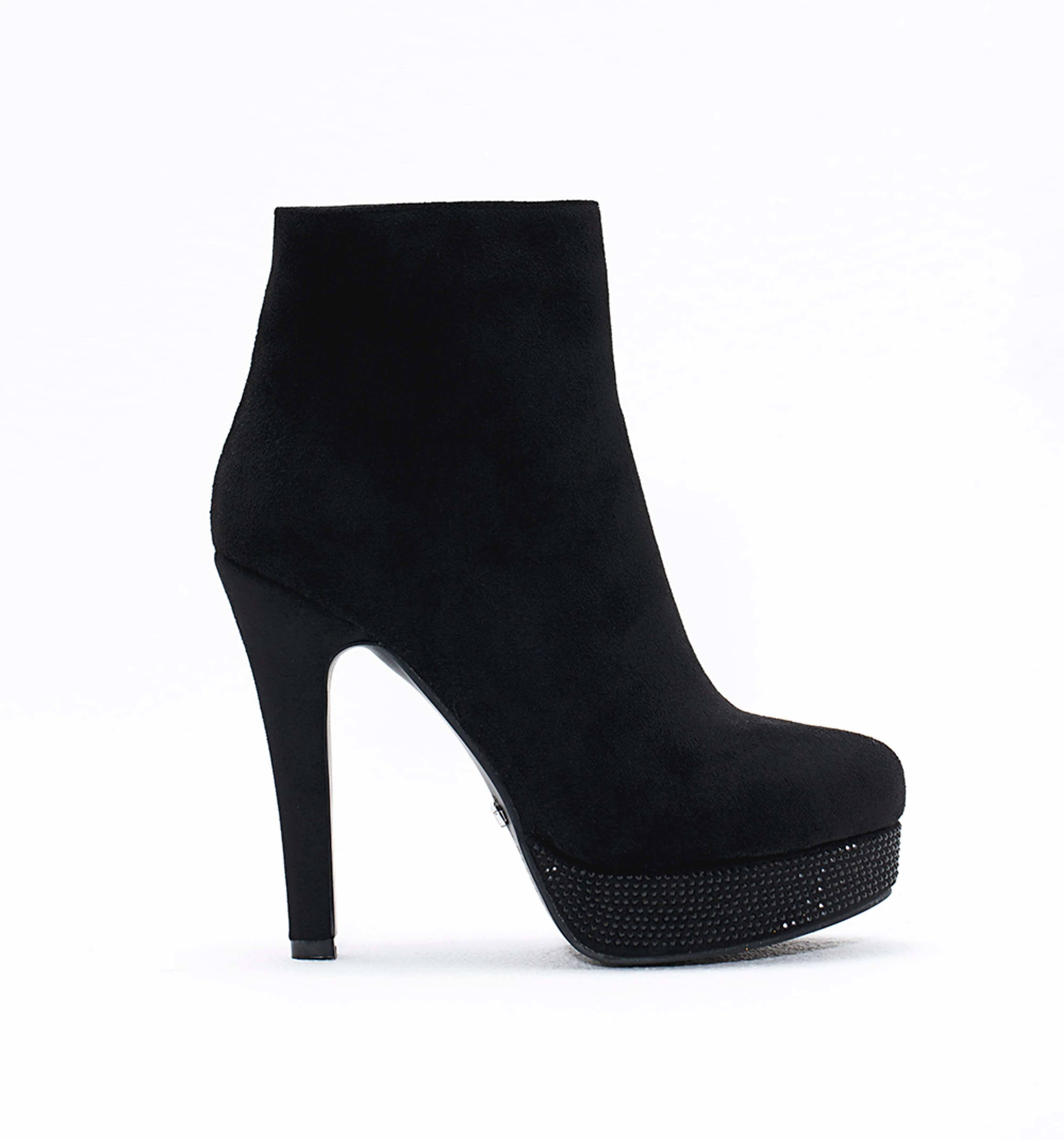 Botin liso con pedrería en plataforma