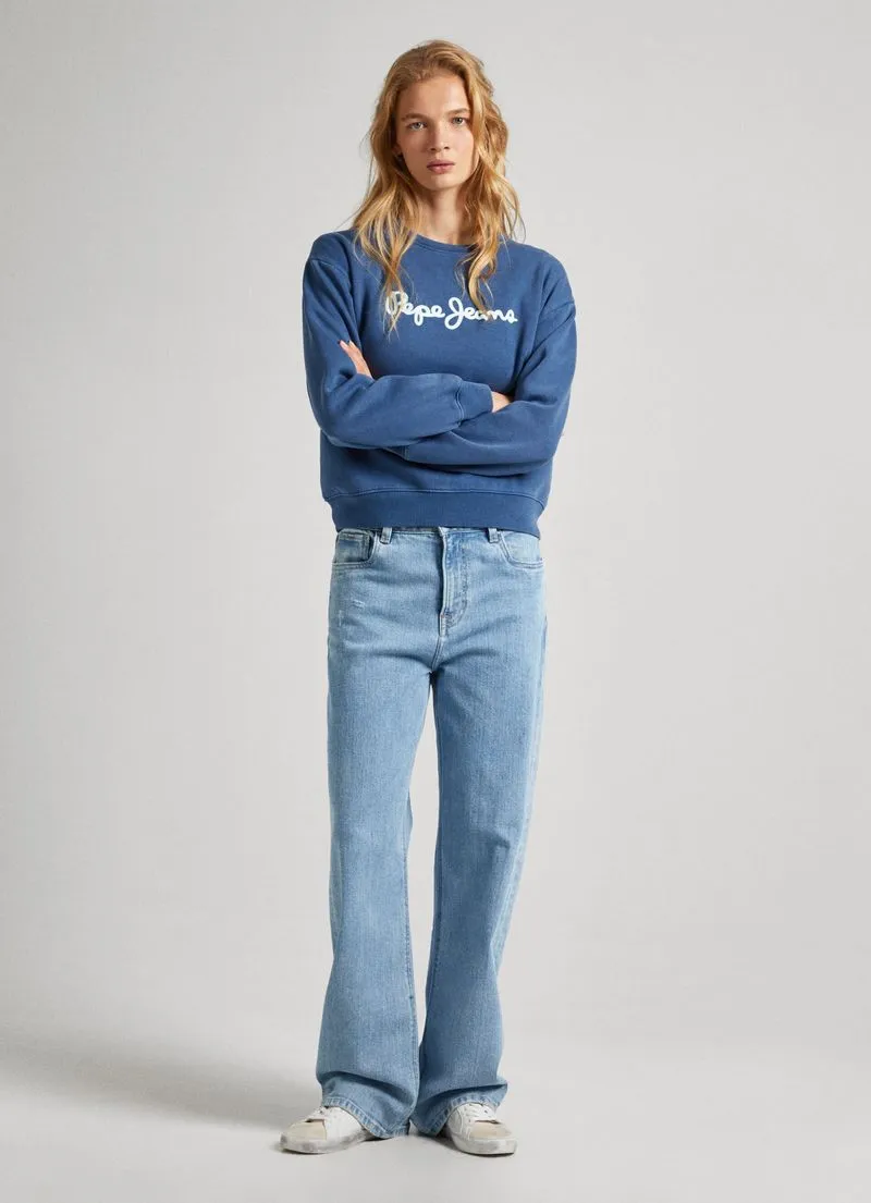 Buzo Mujer Pepe Jean Lana  Color Azul