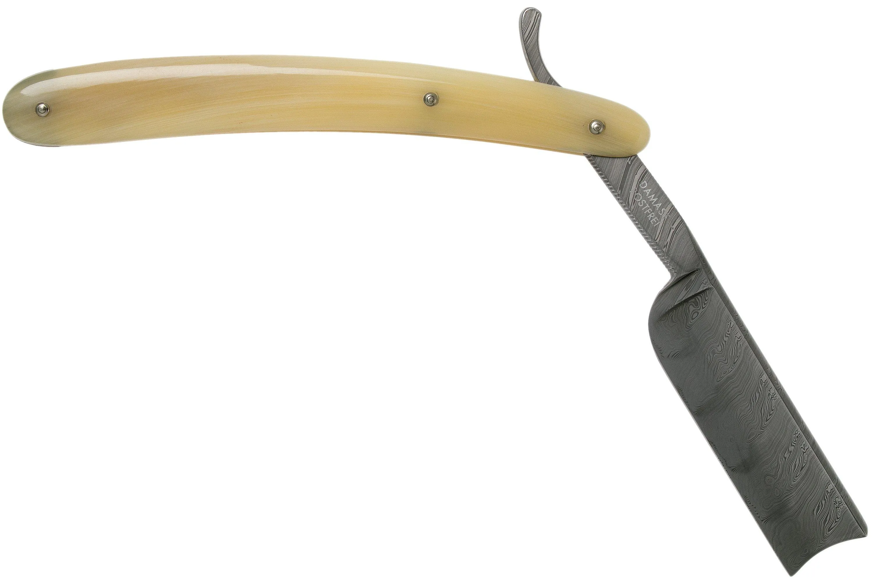Böker Manufaktur Damascus Horn navaja de afeitar 140623DAM
