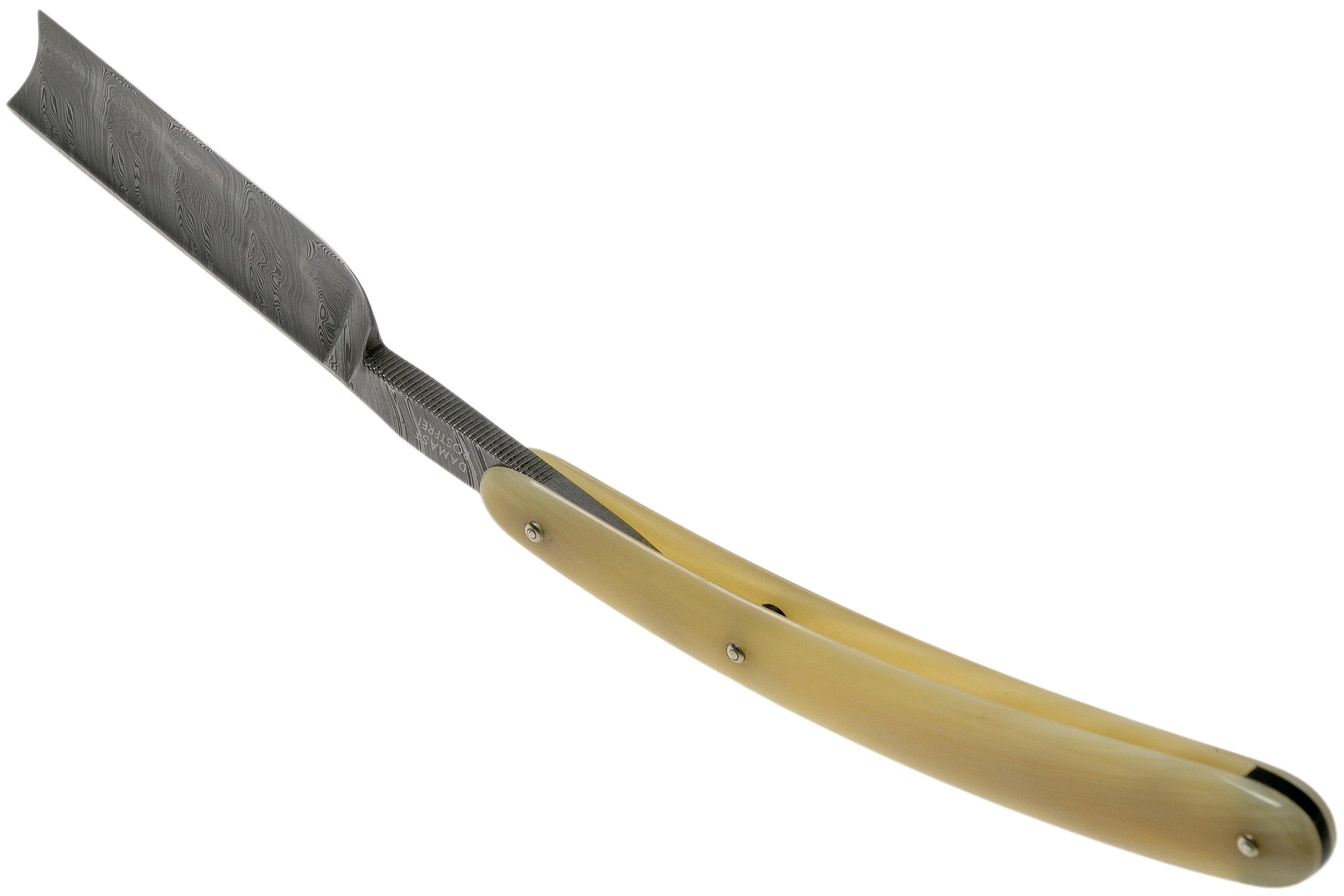 Böker Manufaktur Damascus Horn navaja de afeitar 140623DAM