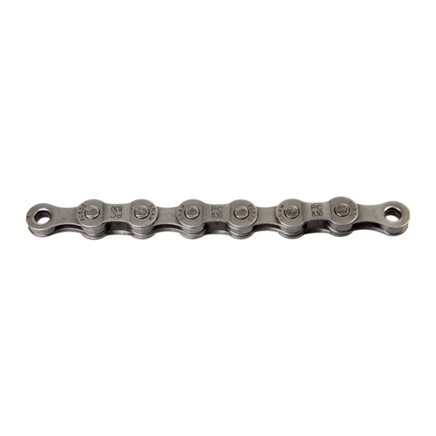 CADENA SRAM 114 ESLABONES 8 VELOCIDADES  CNPC830 CON POWE LINK PLATA