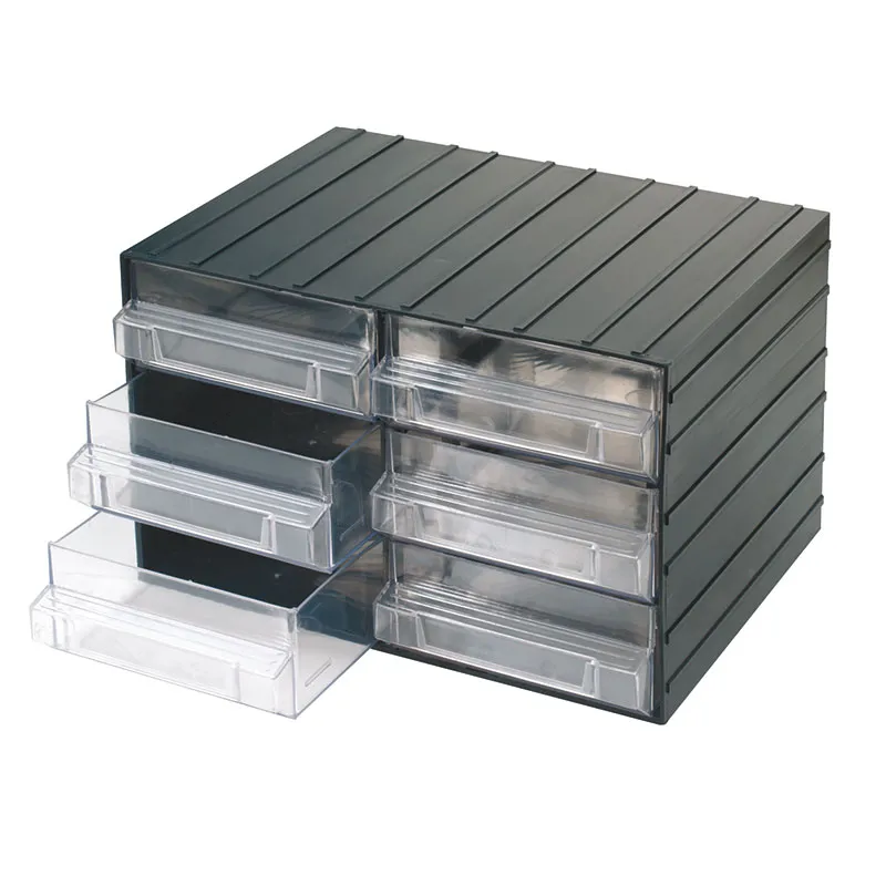 CAJONERAS CON TIRADORES DE PLASTICO TRANSPARENTES