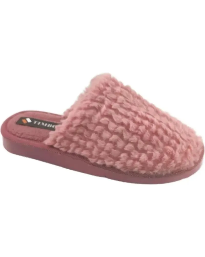 Calzado de casa TIMBOS  de Mujer ZAPATOS 127360 COLOR MATERIAL PELO ZAPATILLAS CASA MUJE  ROJO