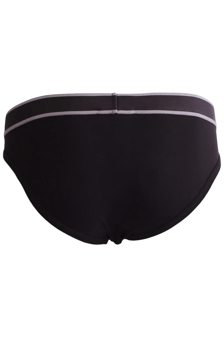 Calzoncillos negros con logo plateado en la cinturilla
