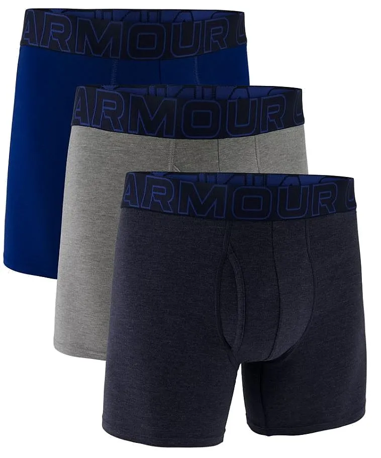 CALZONCILLOS UNDER ARMOUR PERF TECH COTTON 6IN 3 PACK  MIDNIGHT NAVY/STEEL FULL HEATHER/CASTLEROCK  MEN´S