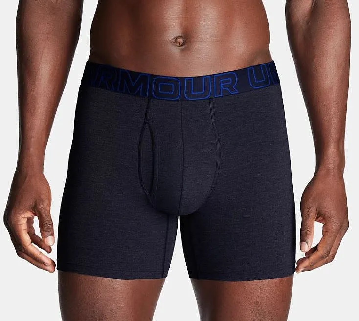 CALZONCILLOS UNDER ARMOUR PERF TECH COTTON 6IN 3 PACK  MIDNIGHT NAVY/STEEL FULL HEATHER/CASTLEROCK  MEN´S