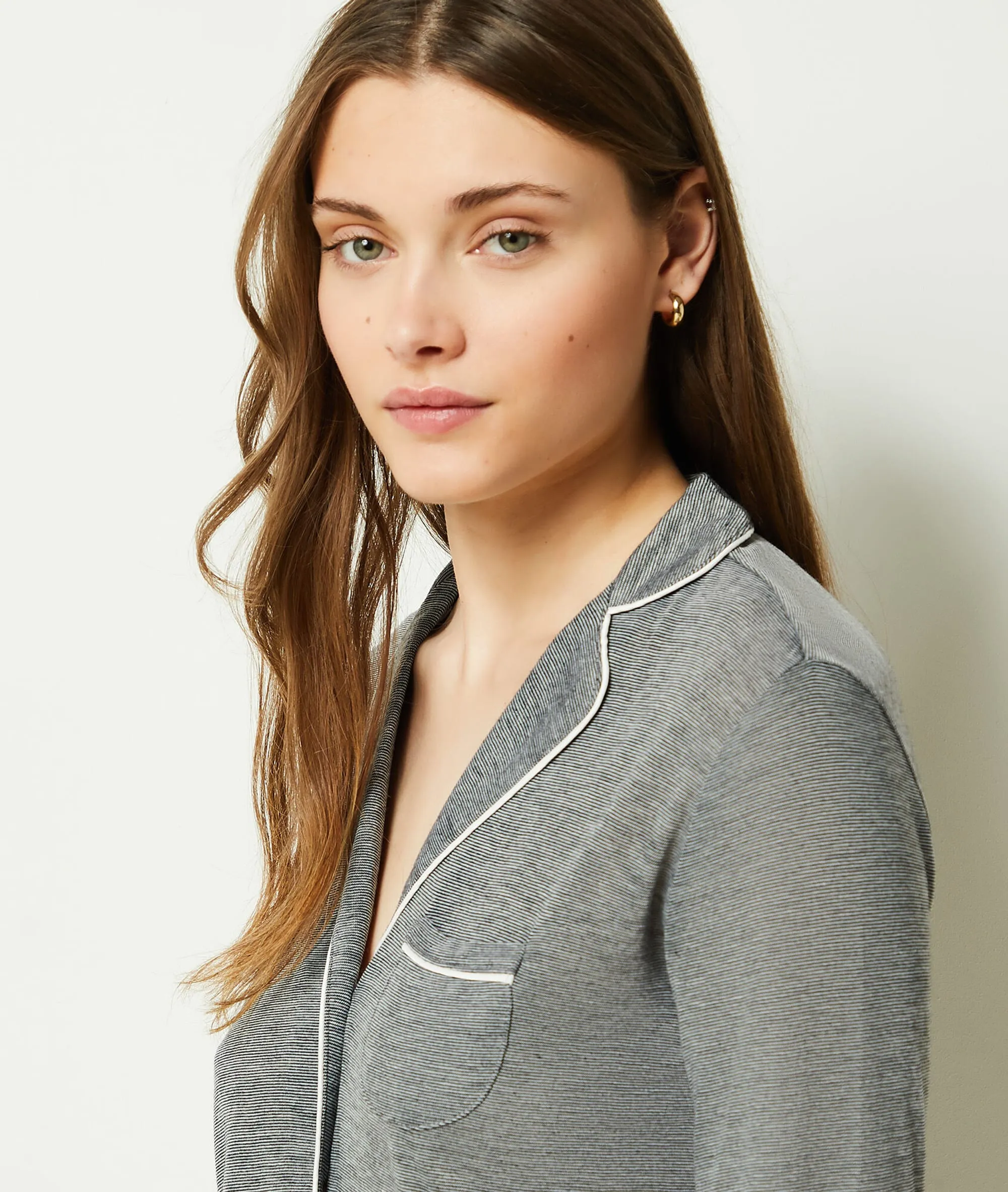 CAMISA PIJAMA LISA WARM DAY GRIS  ETAM