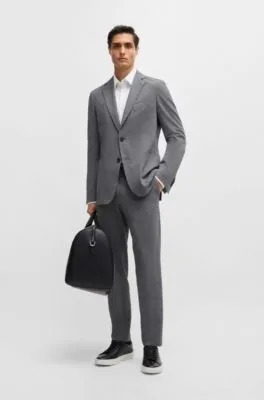 Camisa slim fit de punto en mezcla de algodón elástico técnico