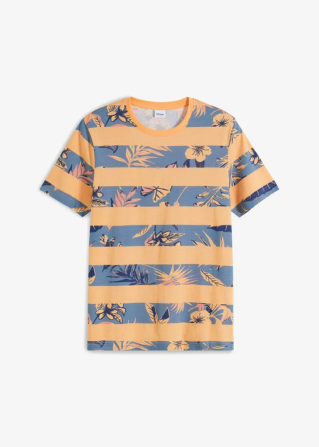 Camiseta Albaricoque con rayas horizontales