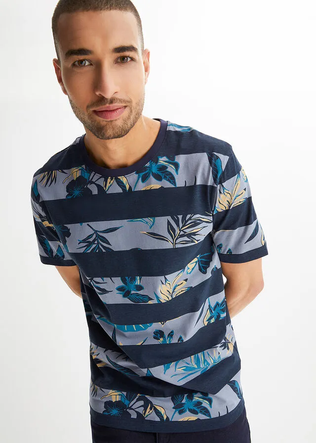 Camiseta Azul marino de rayas horizontales
