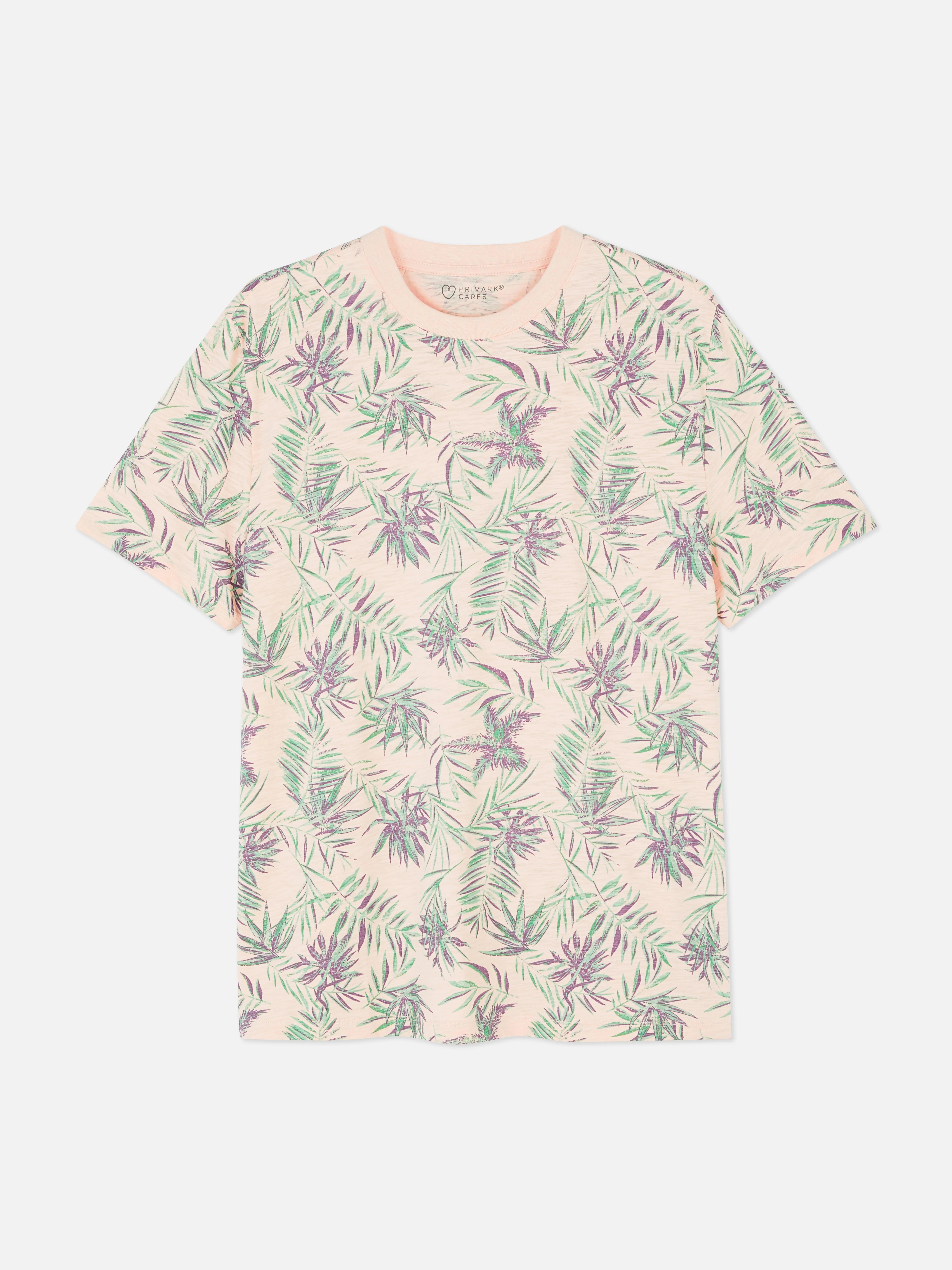 Camiseta con estampado botánico integral