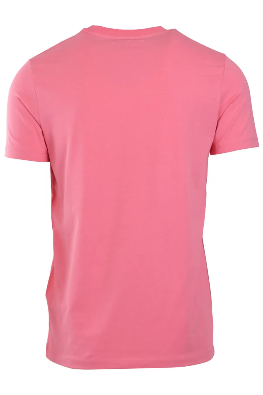 Camiseta de color rosa con logo engomado de Karl