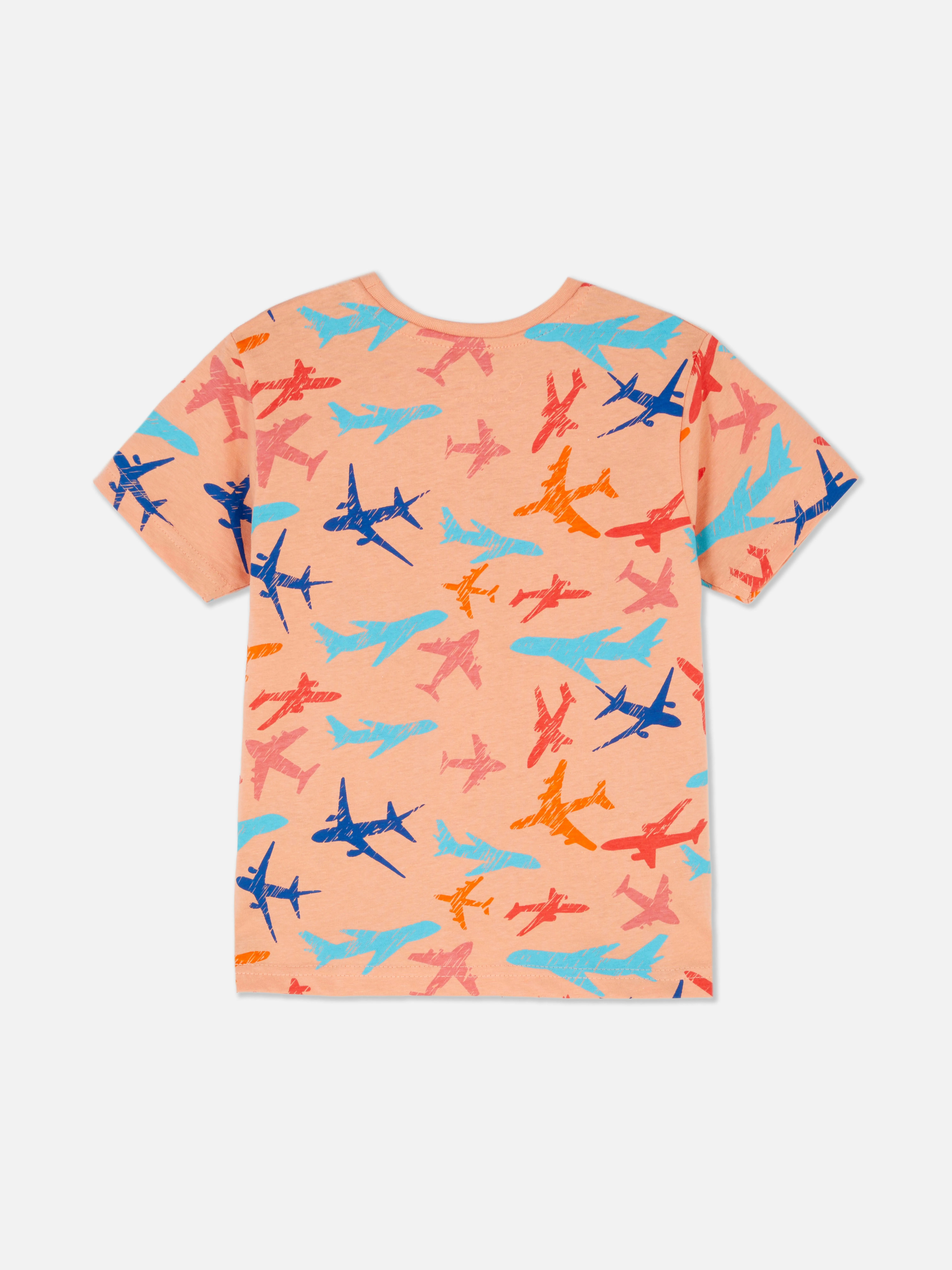 Camiseta de manga corta con estampado vacacional