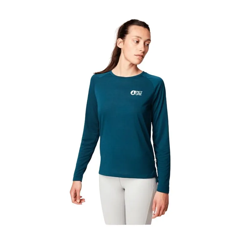 Camiseta de manga larga Picture CLAME LS TECH TEE (B Deep water) Mujer