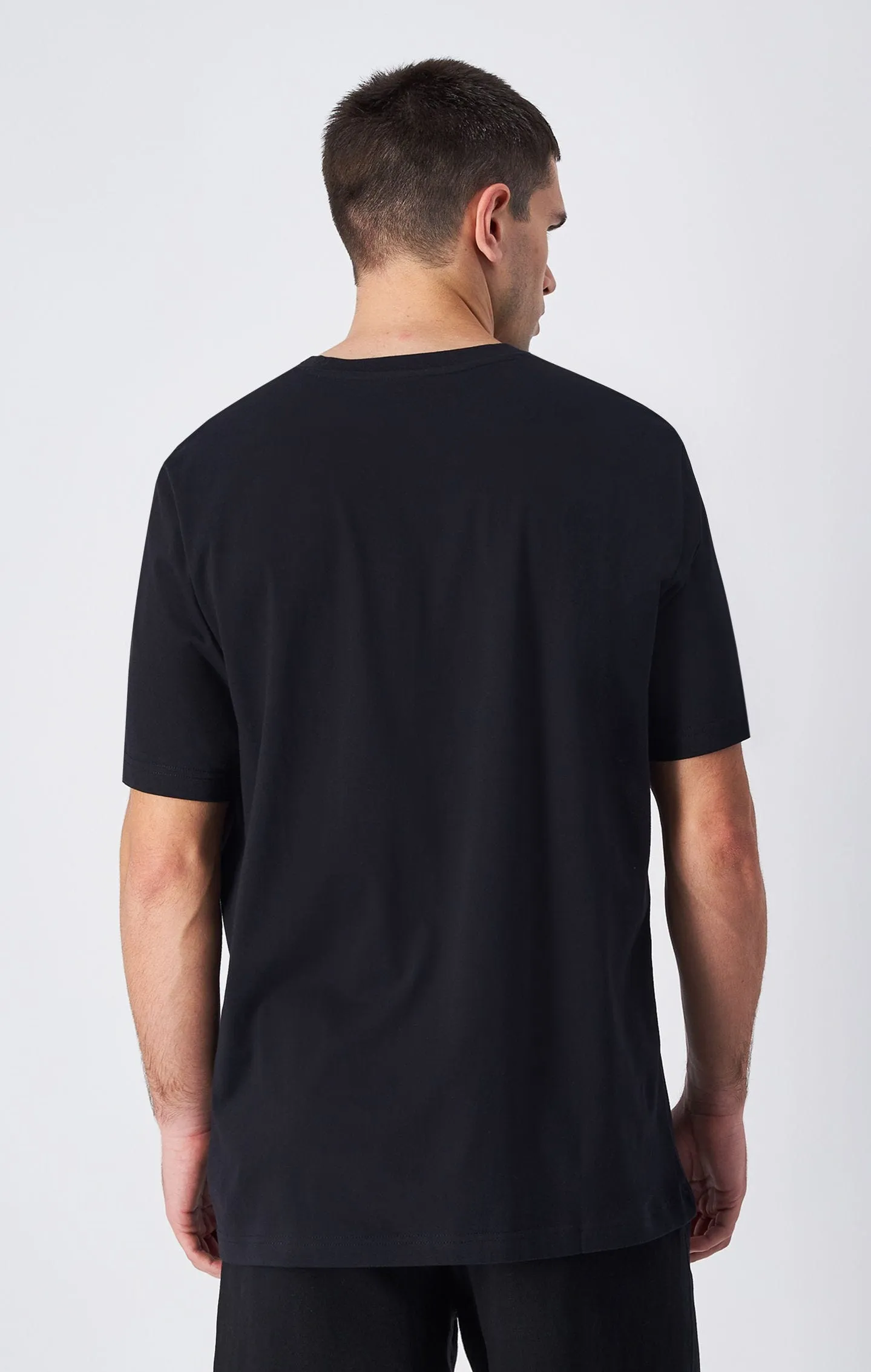 Camiseta de punto de algodón con logotipo pequeño