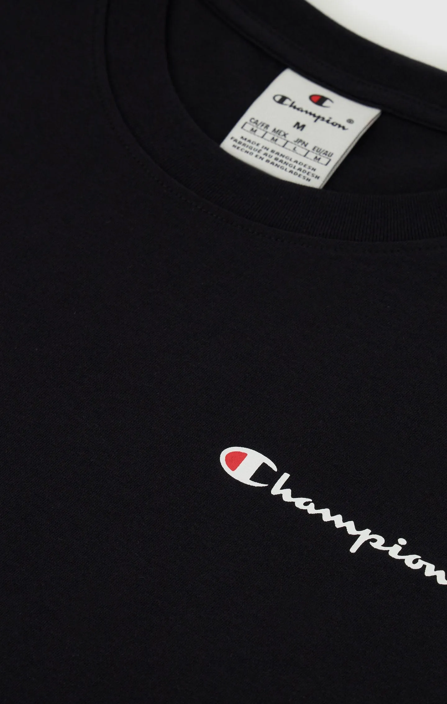 Camiseta de punto de algodón con logotipo pequeño