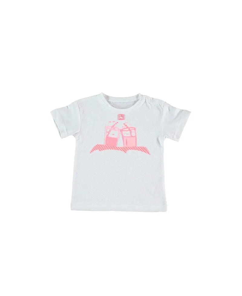 Camiseta Niño AL AGUA PATOS Vichy Coral