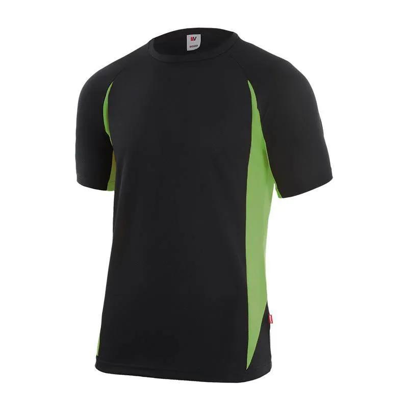 Camiseta técnica de manga corta bicolor