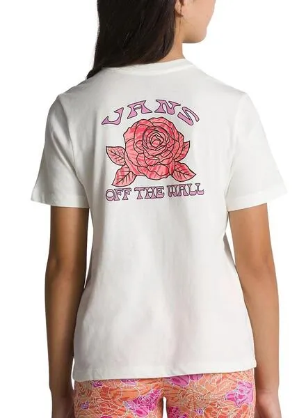 Camiseta Vans Roses Blanco para Niña
