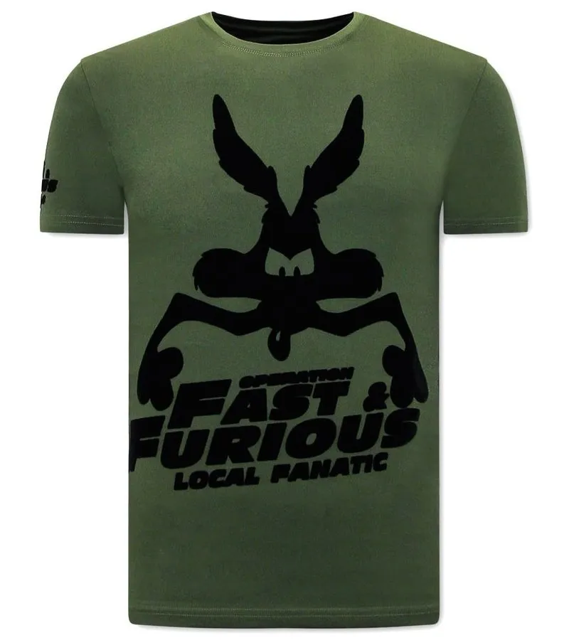 CAMISETAS ESTAMPADAS FAST AND FURIOUS  VERDE