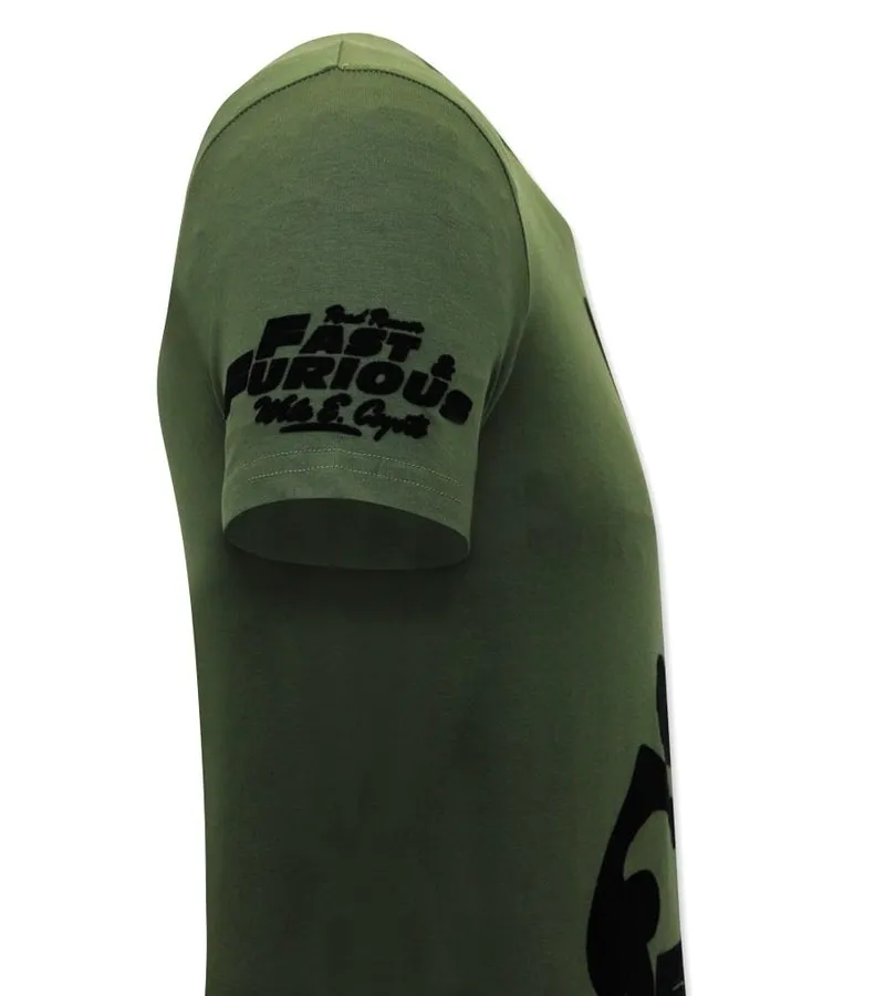 CAMISETAS ESTAMPADAS FAST AND FURIOUS  VERDE