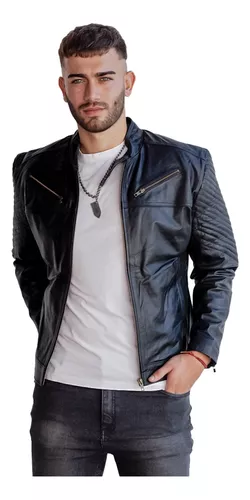 CAMPERA DE CUERO VACUNO 100% LEGITIMO DE HOMBRE ART: 04COMB