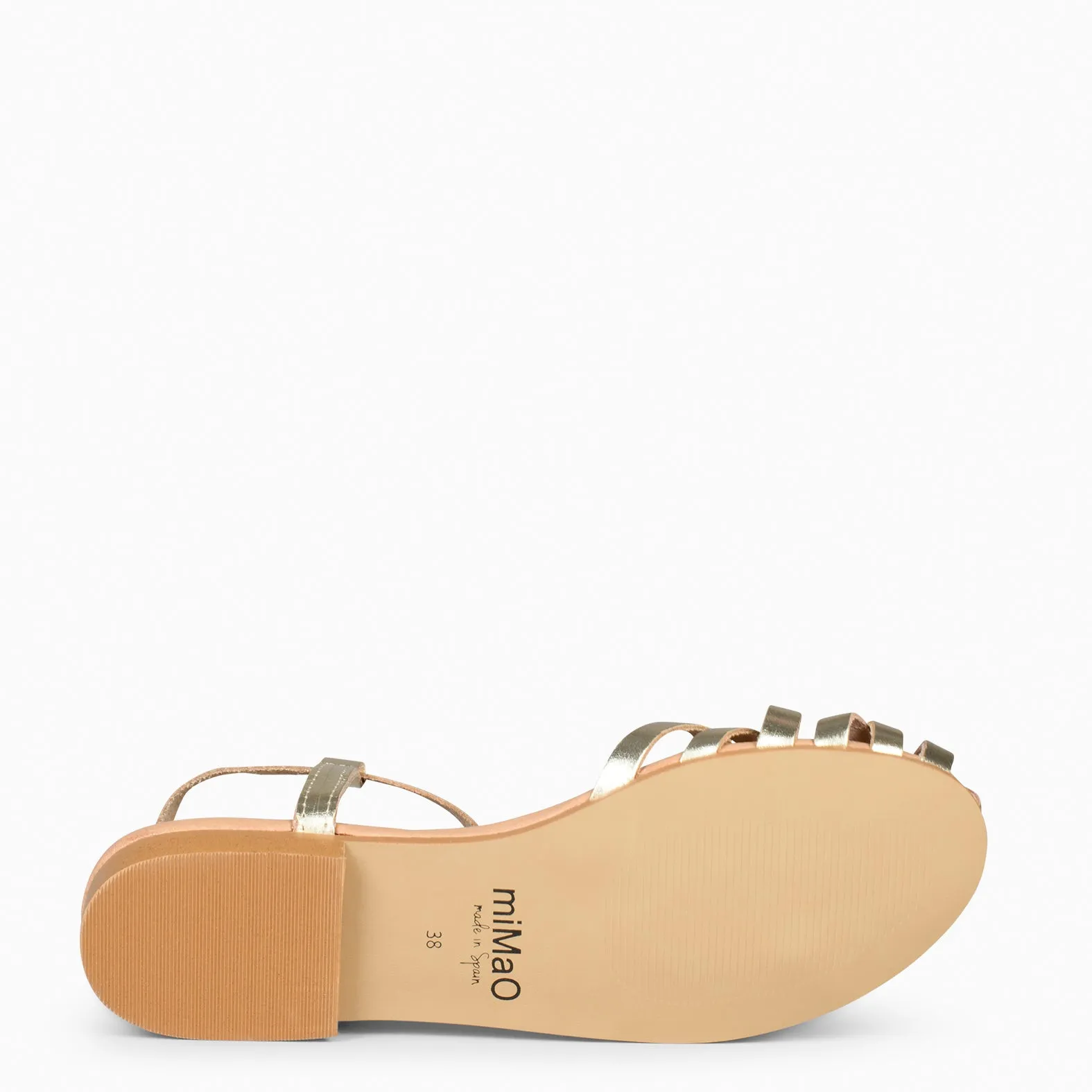 CANGREJERA – Sandalias planas trenzadas PLATINO