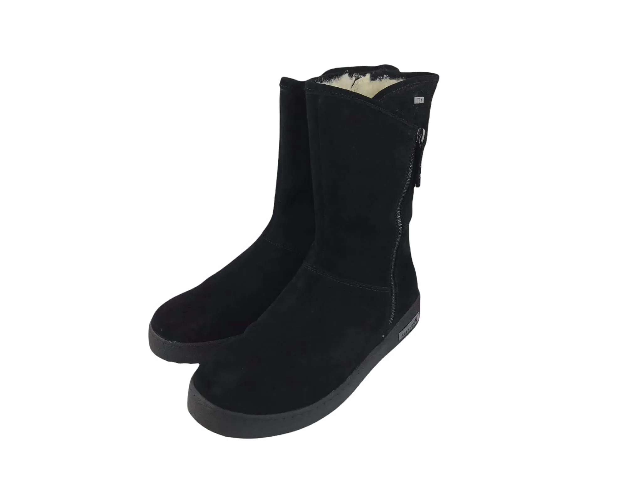 Caprice | Botas Tex de cremallera y forradas de lana mujer negras Scarlat
