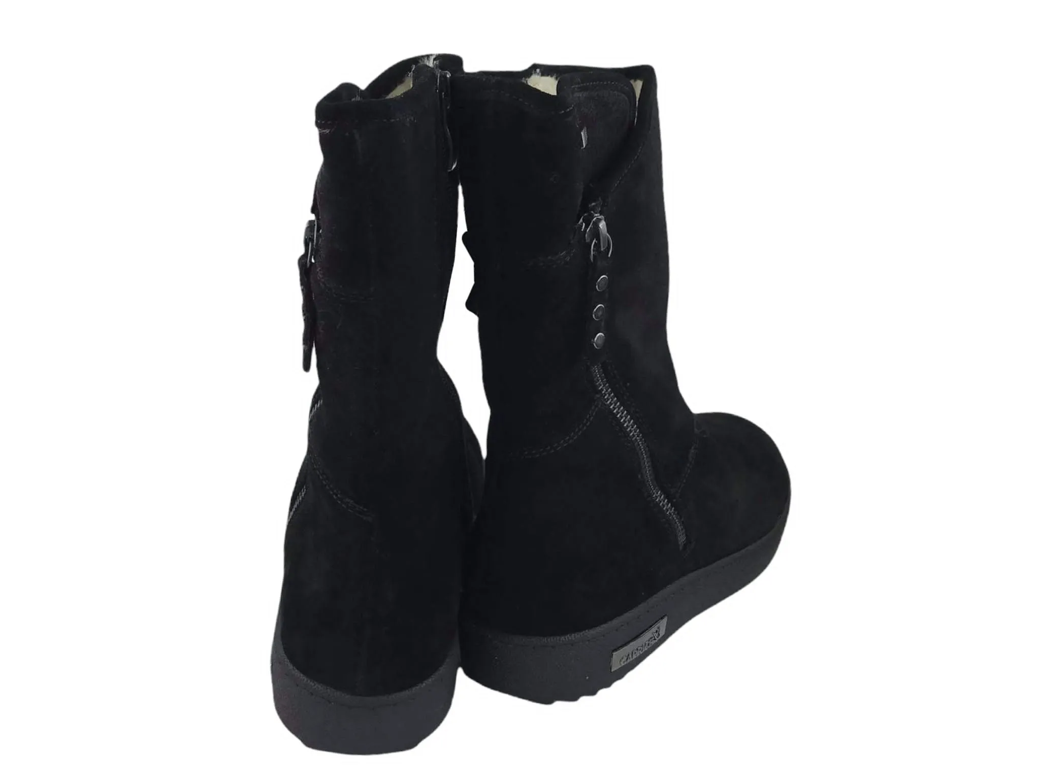 Caprice | Botas Tex de cremallera y forradas de lana mujer negras Scarlat