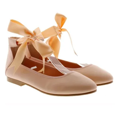 CARRILEBAILARINA LACEUP PIEL CEREMONIA NIñA CARRILE