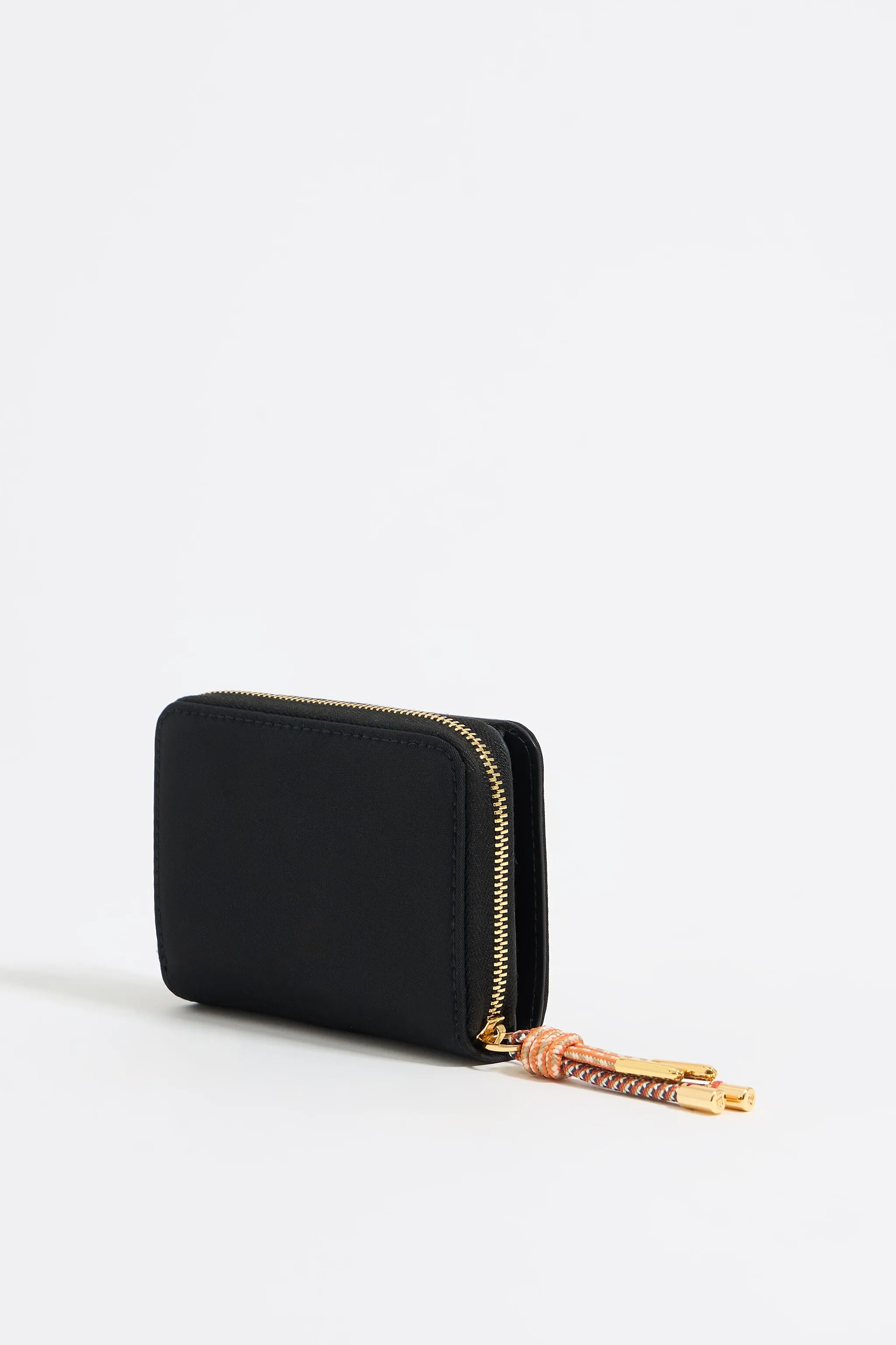 Cartera solapa nylon negra